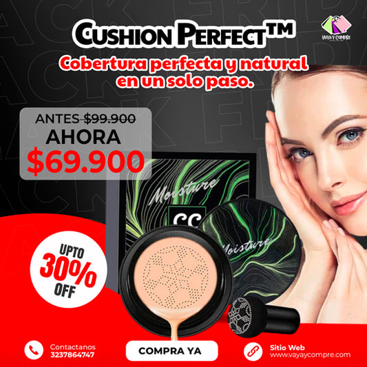 CUSHION PERFECT™ – Cobertura perfecta, piel hidratada y natural en un solo paso.